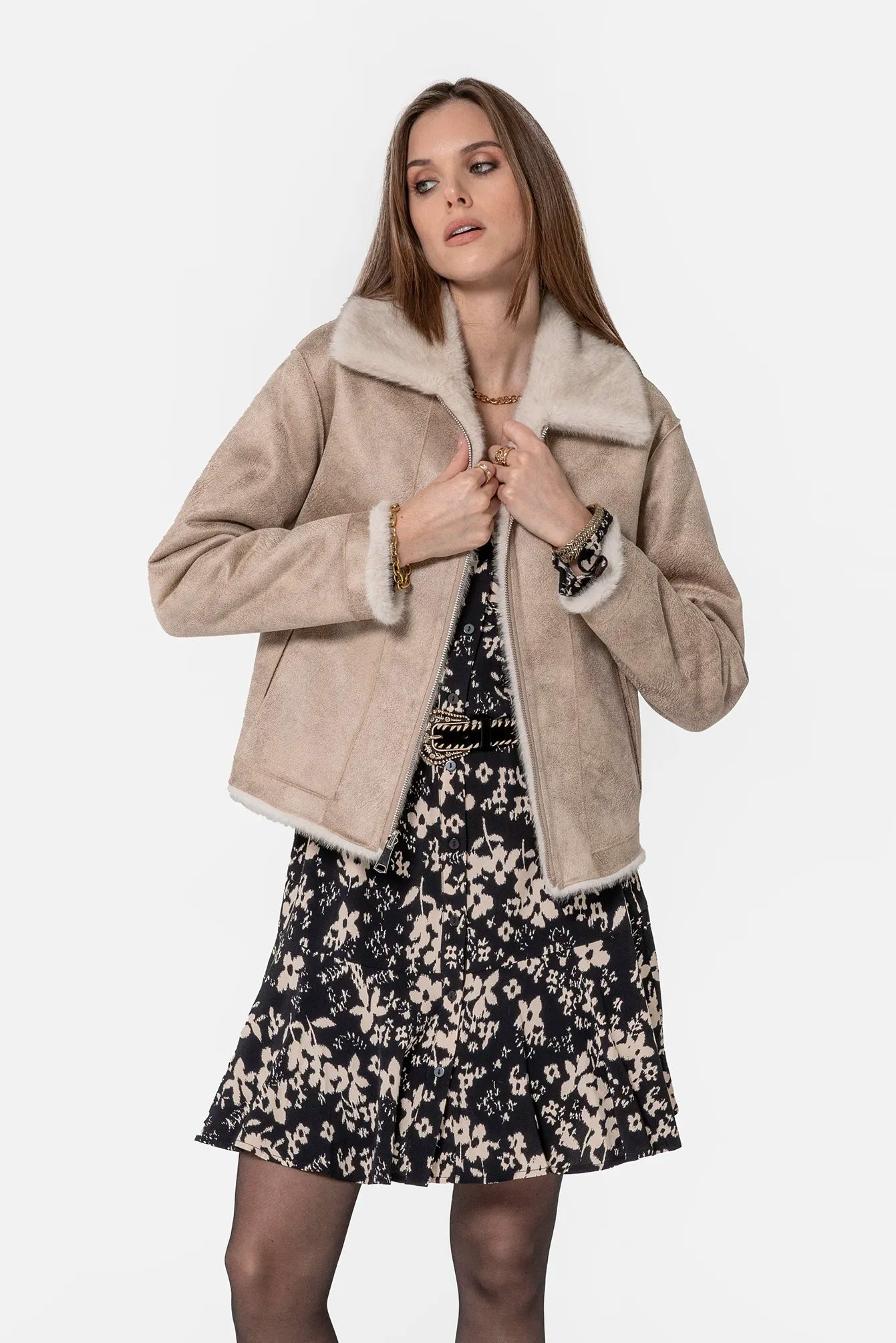 Robe courte imprimé floral | Elora