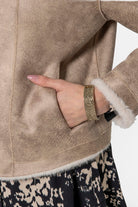 Blouson réversible beige | Elora