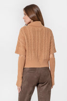 Pull avec manchettes amovibles saumon | Elora