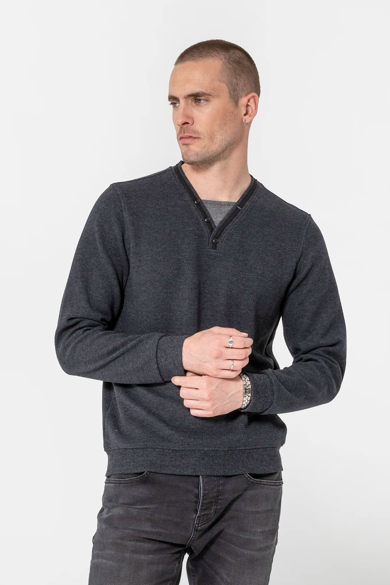 Pull noir et gris | Elora