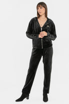 Pantalon velours cocooning noir | Elora