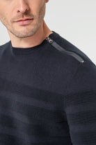 Pull effet rayé navy | Elora