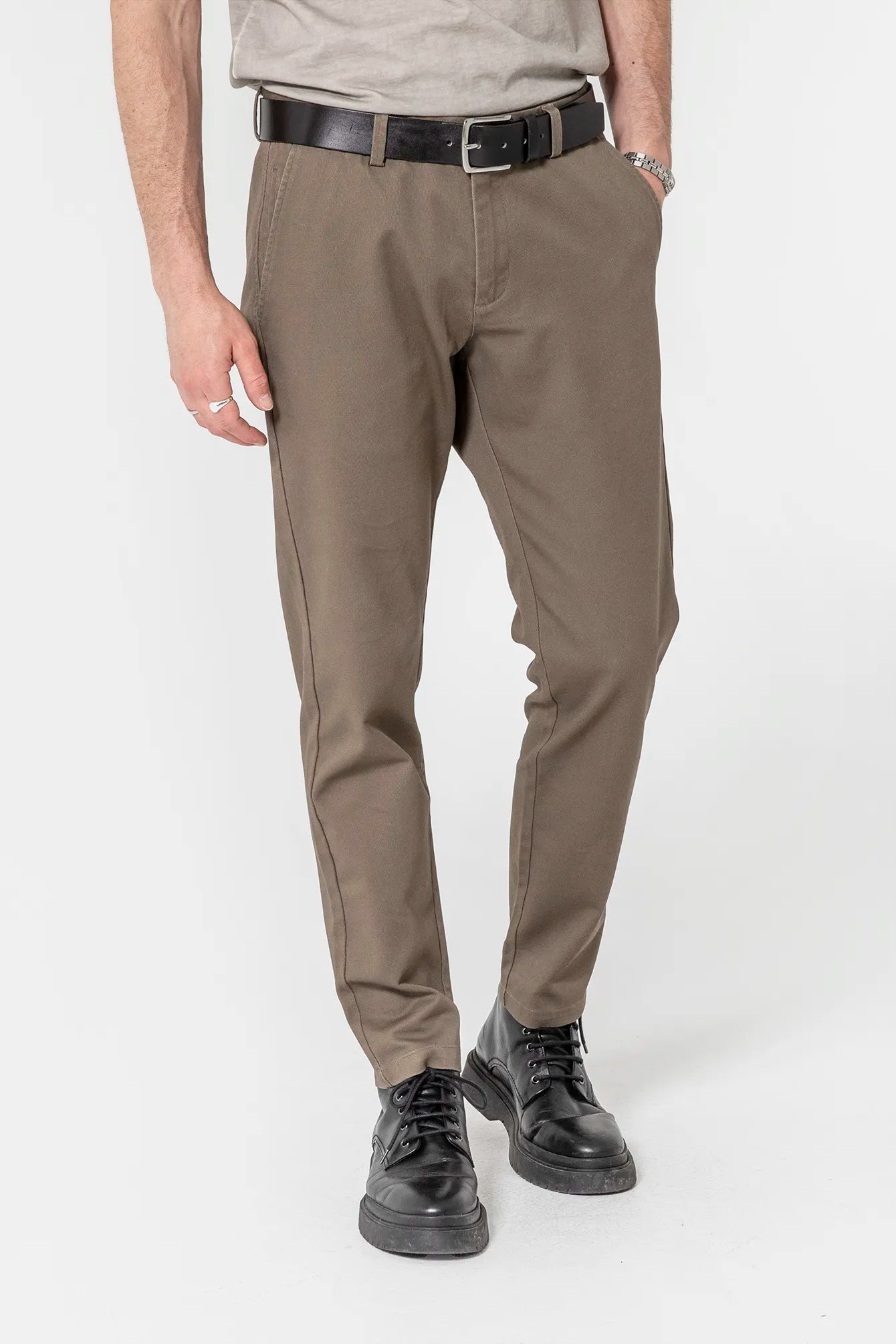 Pantalon chino kaki clair | Elora