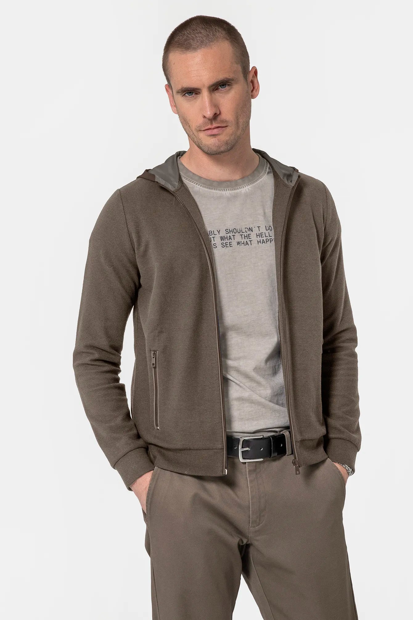 Gilet molleton kaki clair | Elora