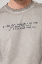 Tee shirt à message gris clair | Elora
