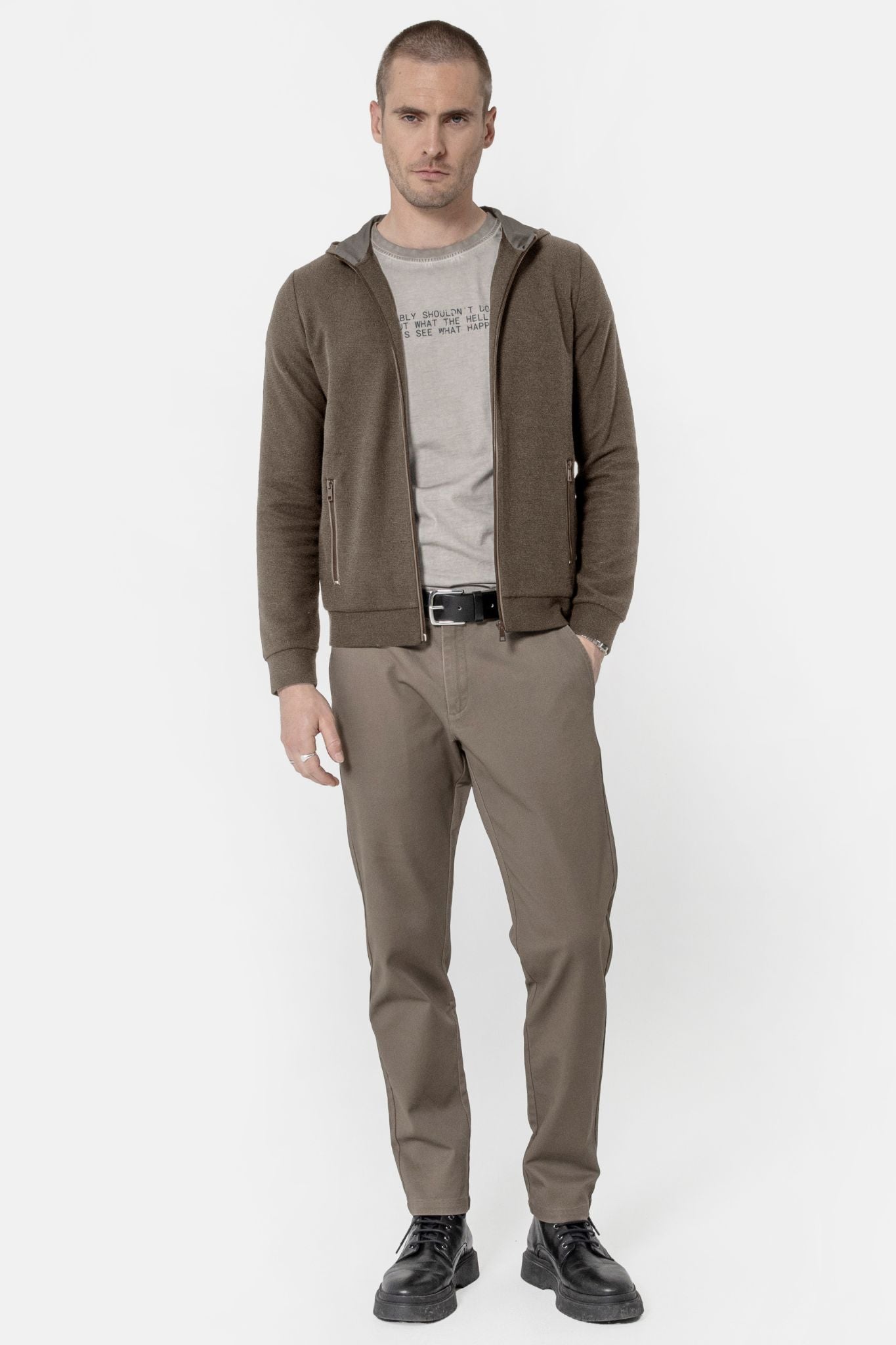 Pantalon chino kaki clair | Elora