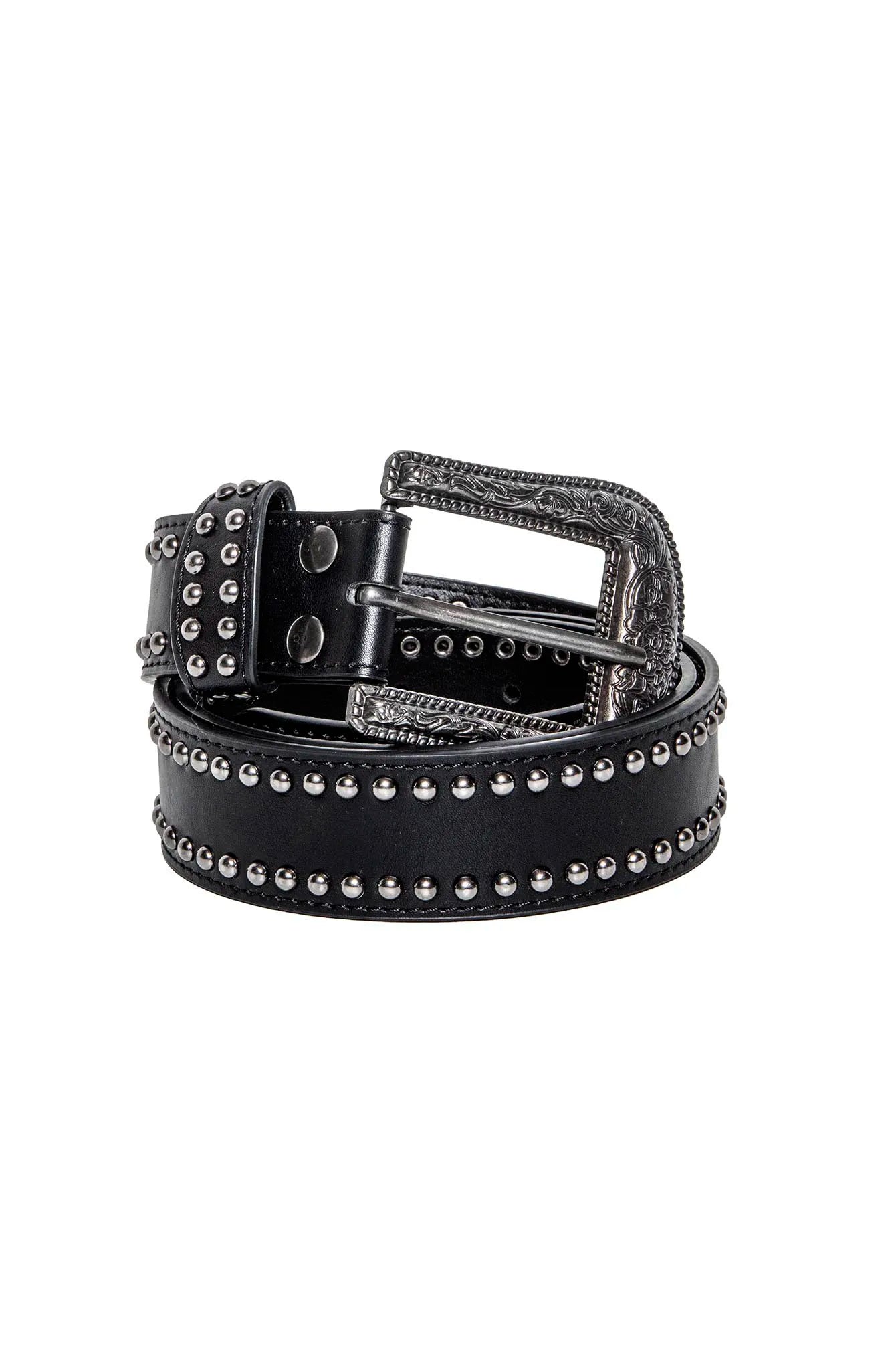 Ceinture cloutée noir | Elora