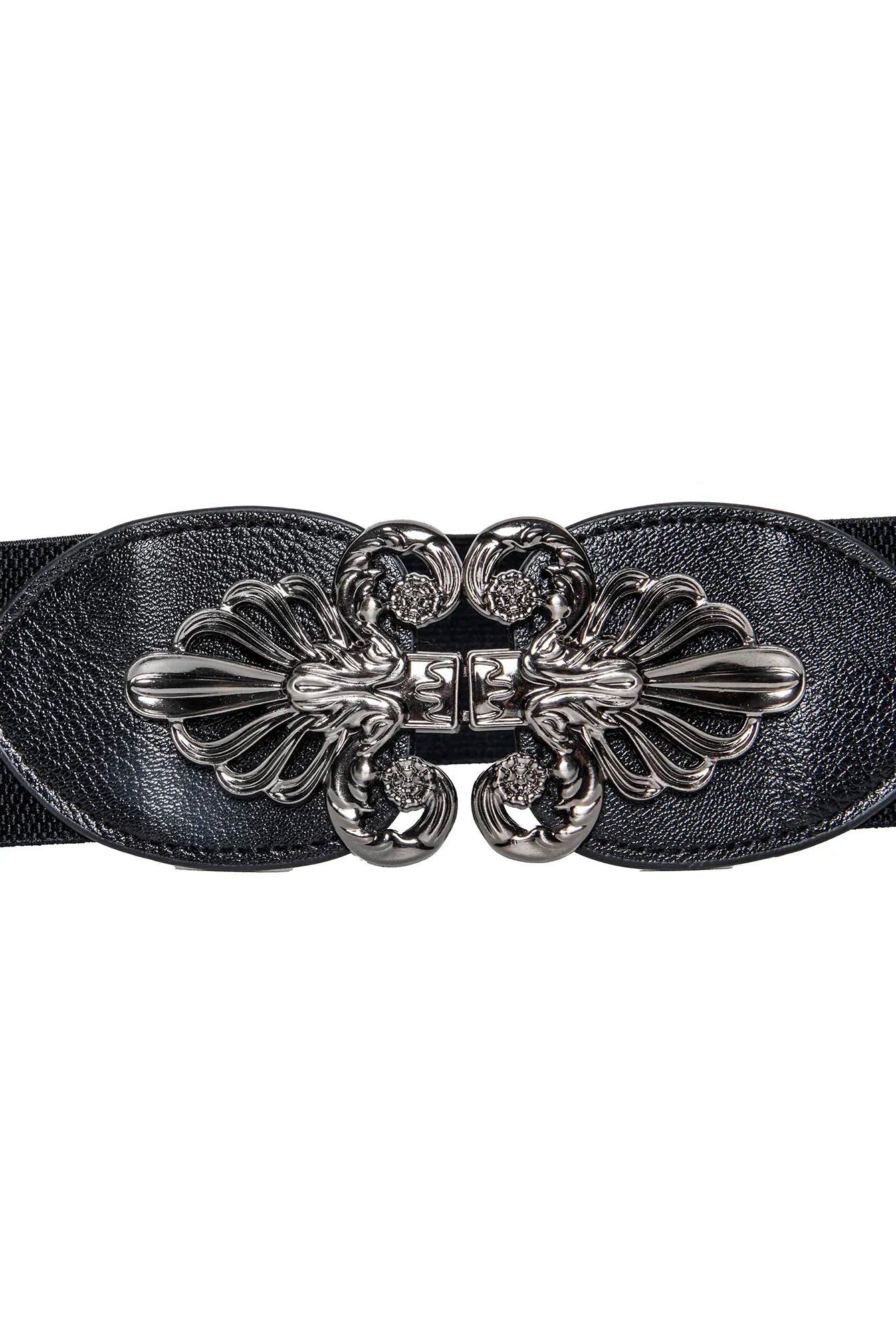 Ceinture large élastique noir | Elora