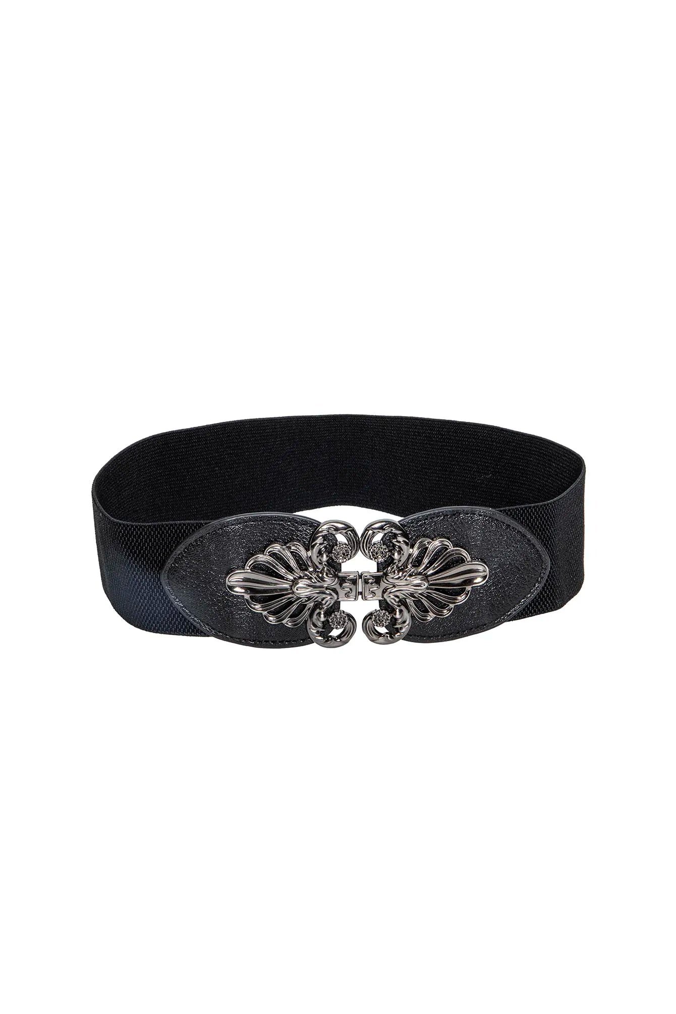 Ceinture large élastique noir | Elora