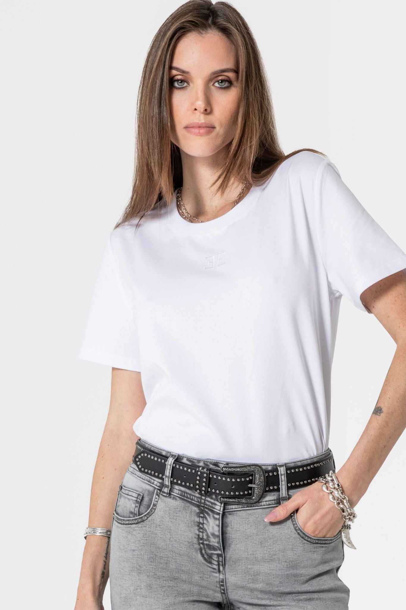 T-shirt coloris blanc | Elora