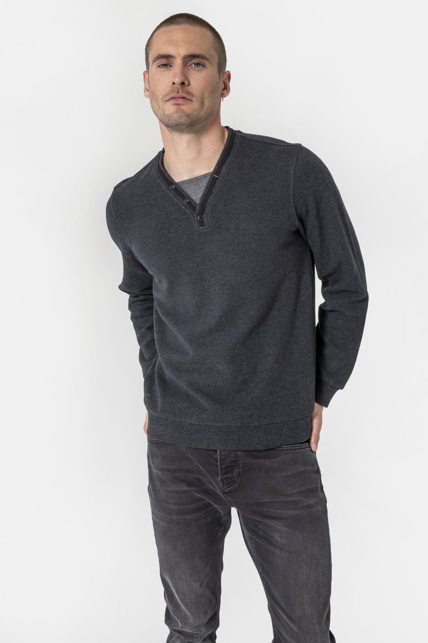 Pull noir et gris | Elora