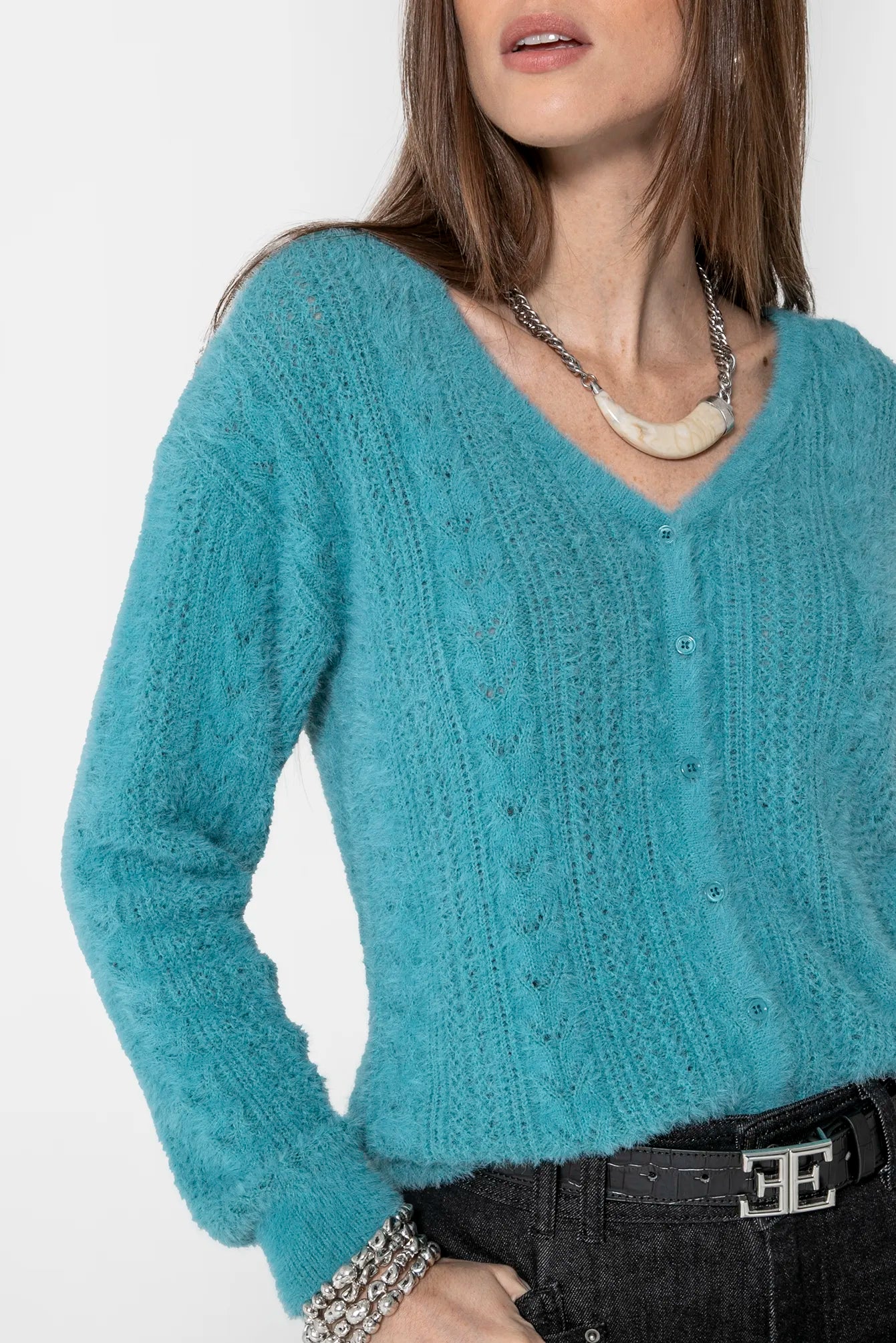 Gilet turquoise | Elora