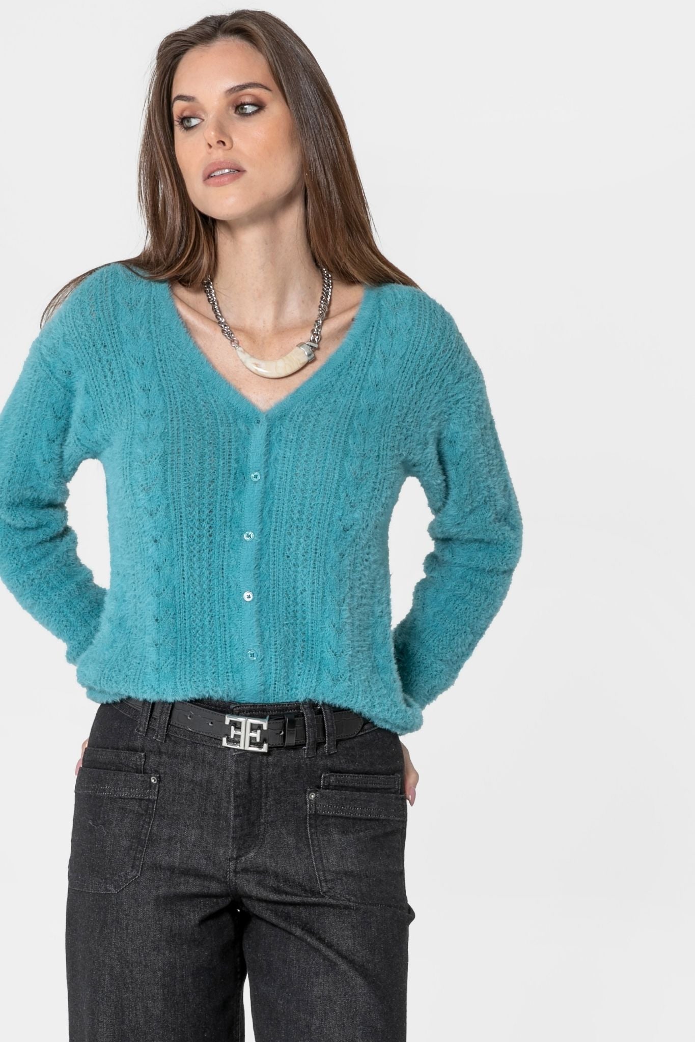Gilet turquoise | Elora