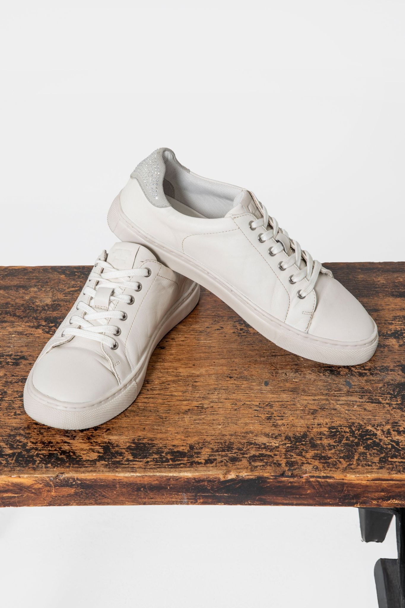 Baskets en cuir crème | Elora