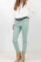 Pantalon menthe slim tendance | Elora