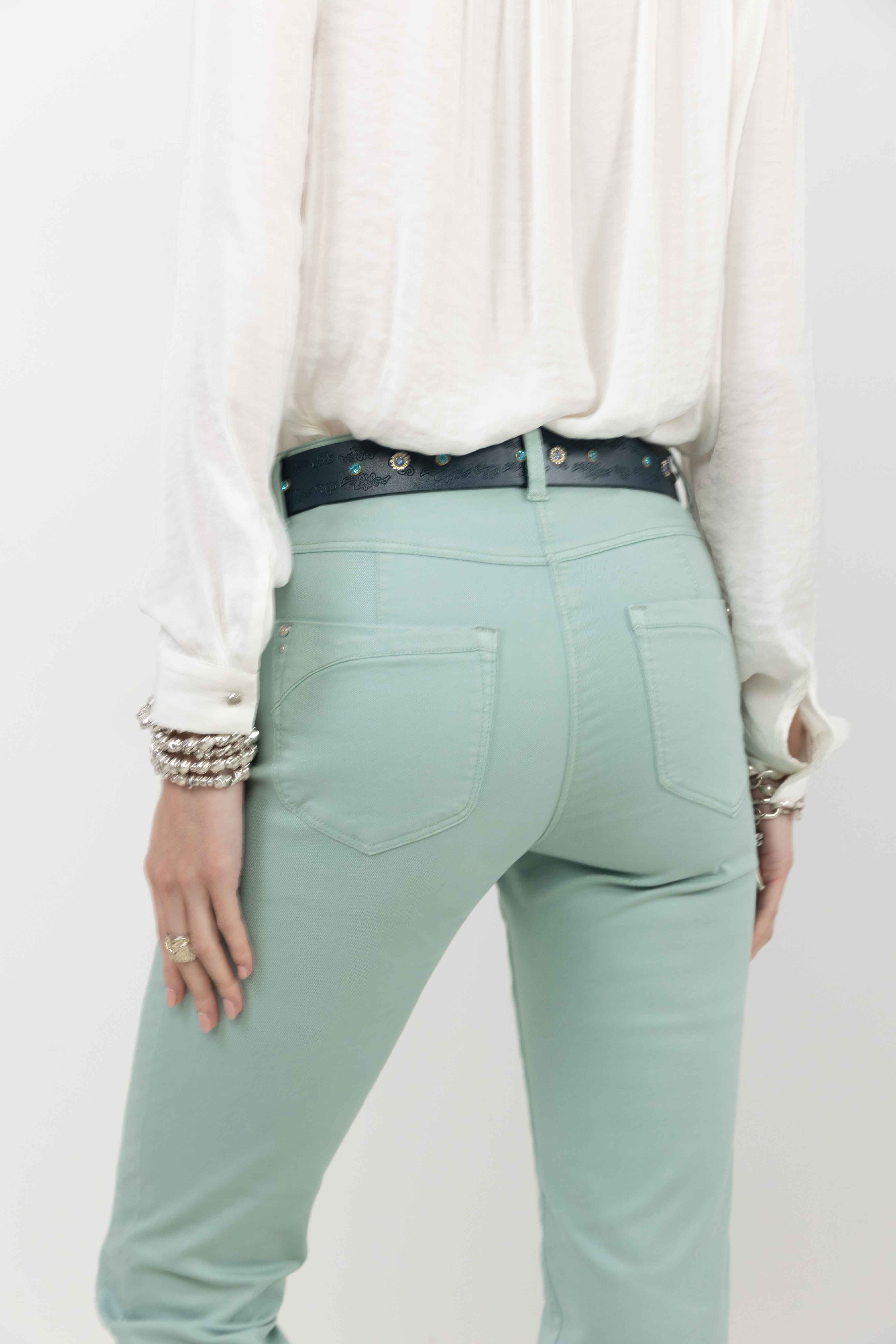 Pantalon menthe slim tendance | Elora