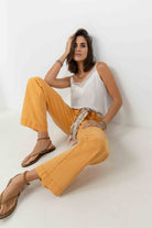 Pantalon jaune wide leg | Elora