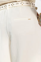 Pantalon écru large fluide élégant| Elora