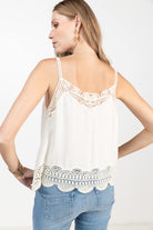 Caraco écru fluide dentelle féminine | Elora