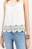 Caraco écru fluide dentelle féminine | Elora