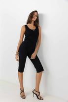 Corsaire noir chic coupe ajustée | Elora