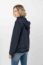 Parka bleu marine déperlante chic | Elora