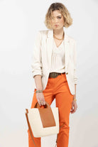 Blouse écru brodée perles chic | Elora