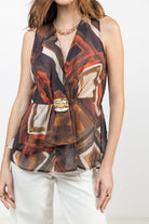 Top imprimé graphique | Elora