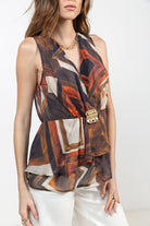 Top imprimé graphique | Elora