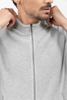 Gilet zippé gris clair sport chic | Elora