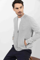 Gilet zippé gris clair sport chic | Elora