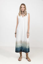 Robe longue tie and dye maille fluide| Elora