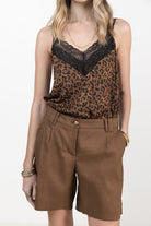 Short choco en lin chic et fluide | Elora