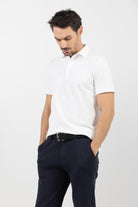 Polo blanc en coton chic décontracté | Elora