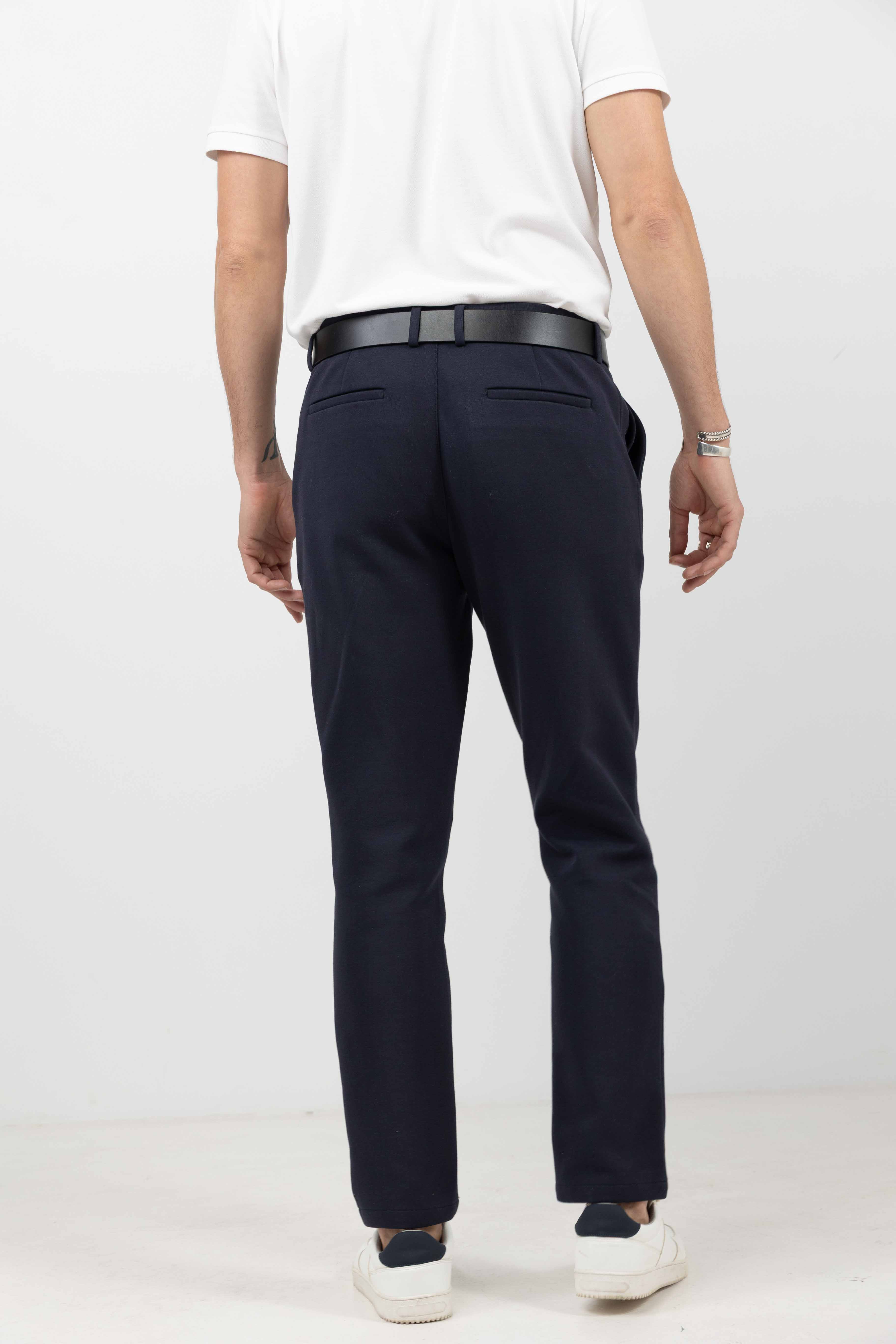 Pantalon bleu marine chic confort | Elora