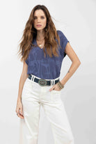 Pull lavande maille florale | Elora