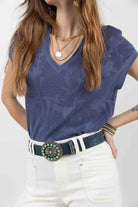 Pull lavande maille florale | Elora