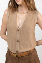 Débardeur doré métallisé | Elora