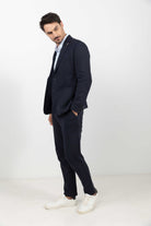 Veste tailleur bleu marine élégante | Elora