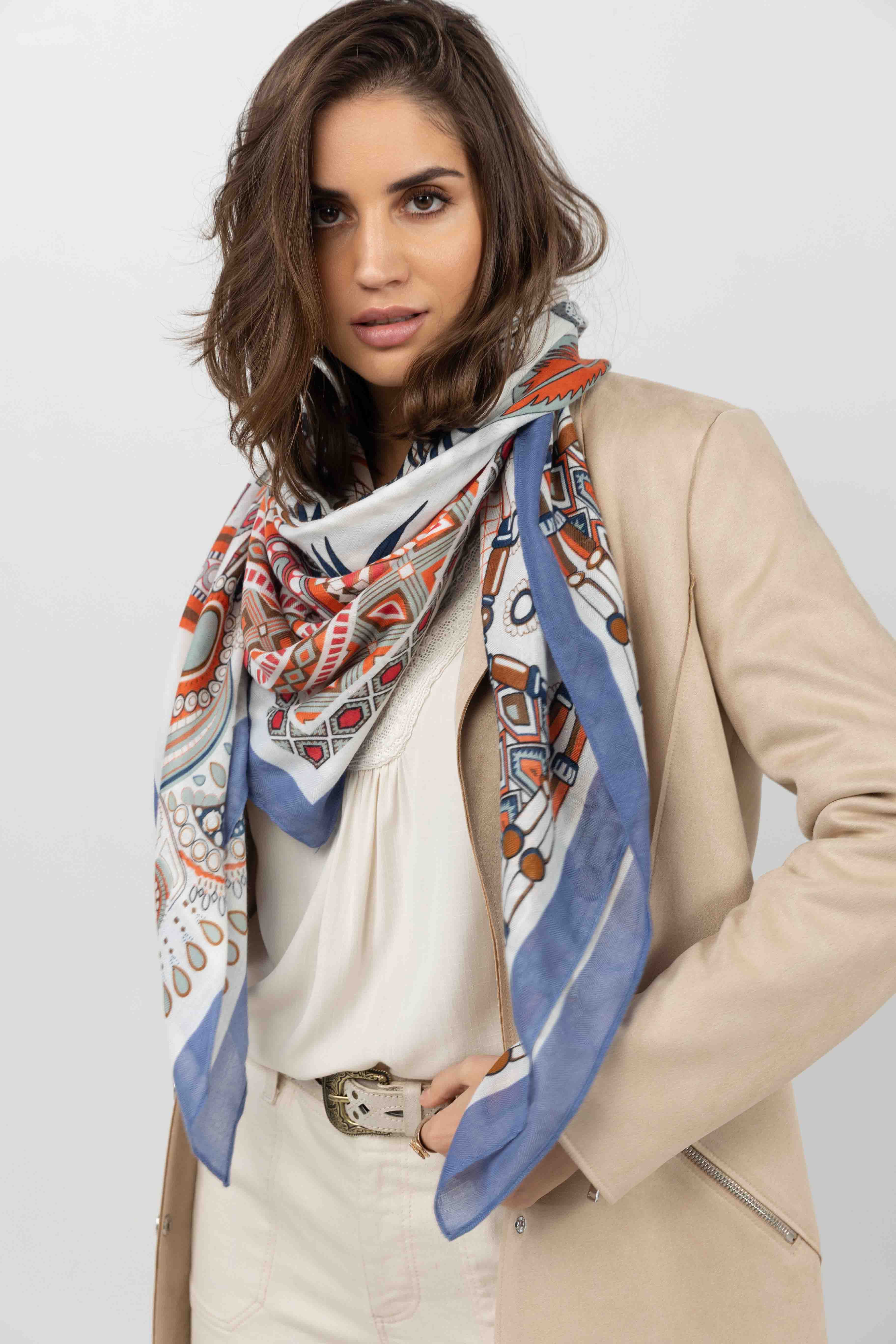 Manteau beige suédé rock chic | Elora