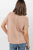 Pull rose ample à maille | Elora