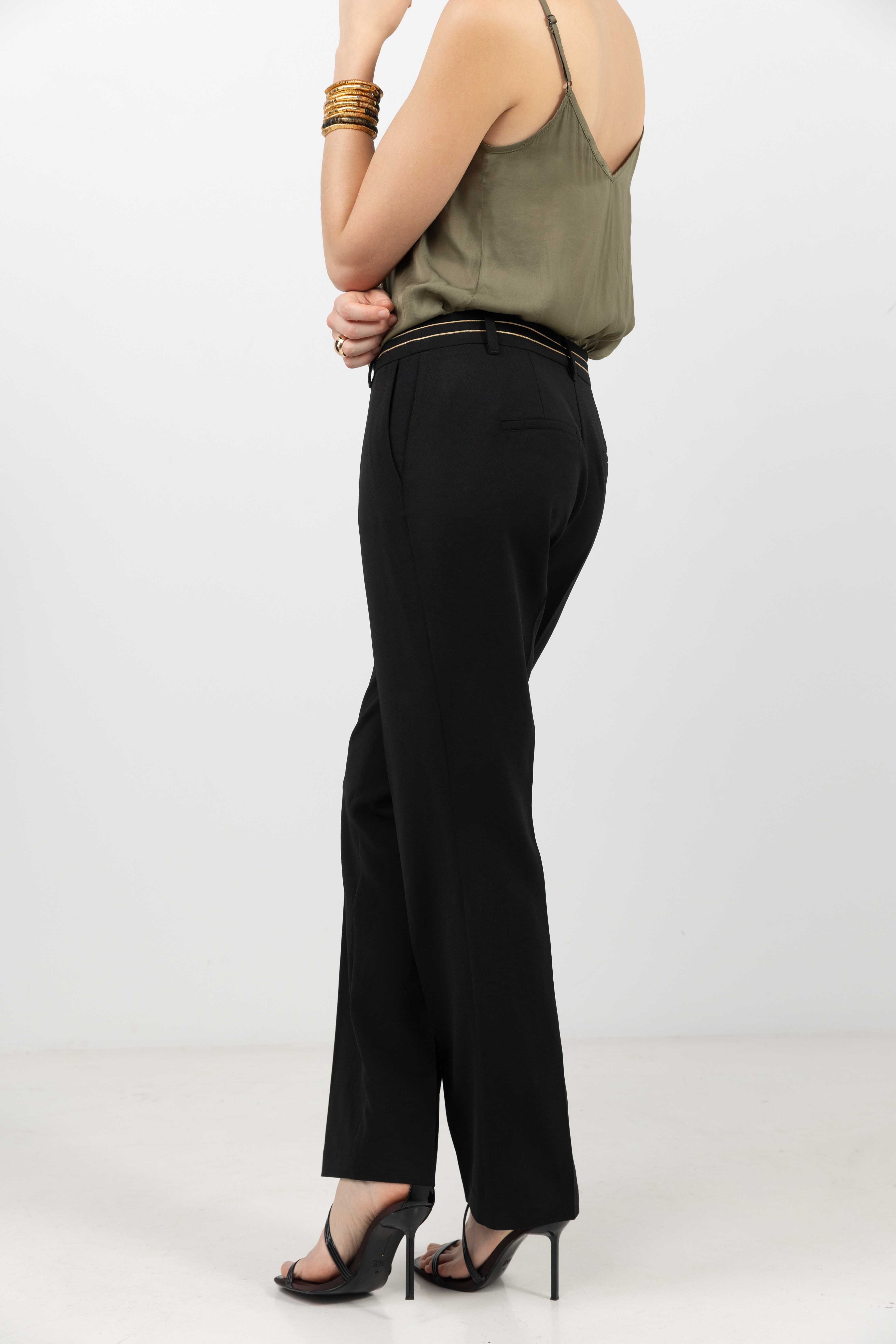 Pantalon noir fluide chic | Elora