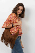 Sac franges chocolat esprit western | Elora