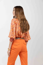Pantalon chino orange moderne | Elora