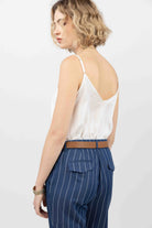 Caraco écru satin dentelle délicate | Elora