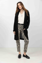 Gilet long noir maille filet gypsy | Elora