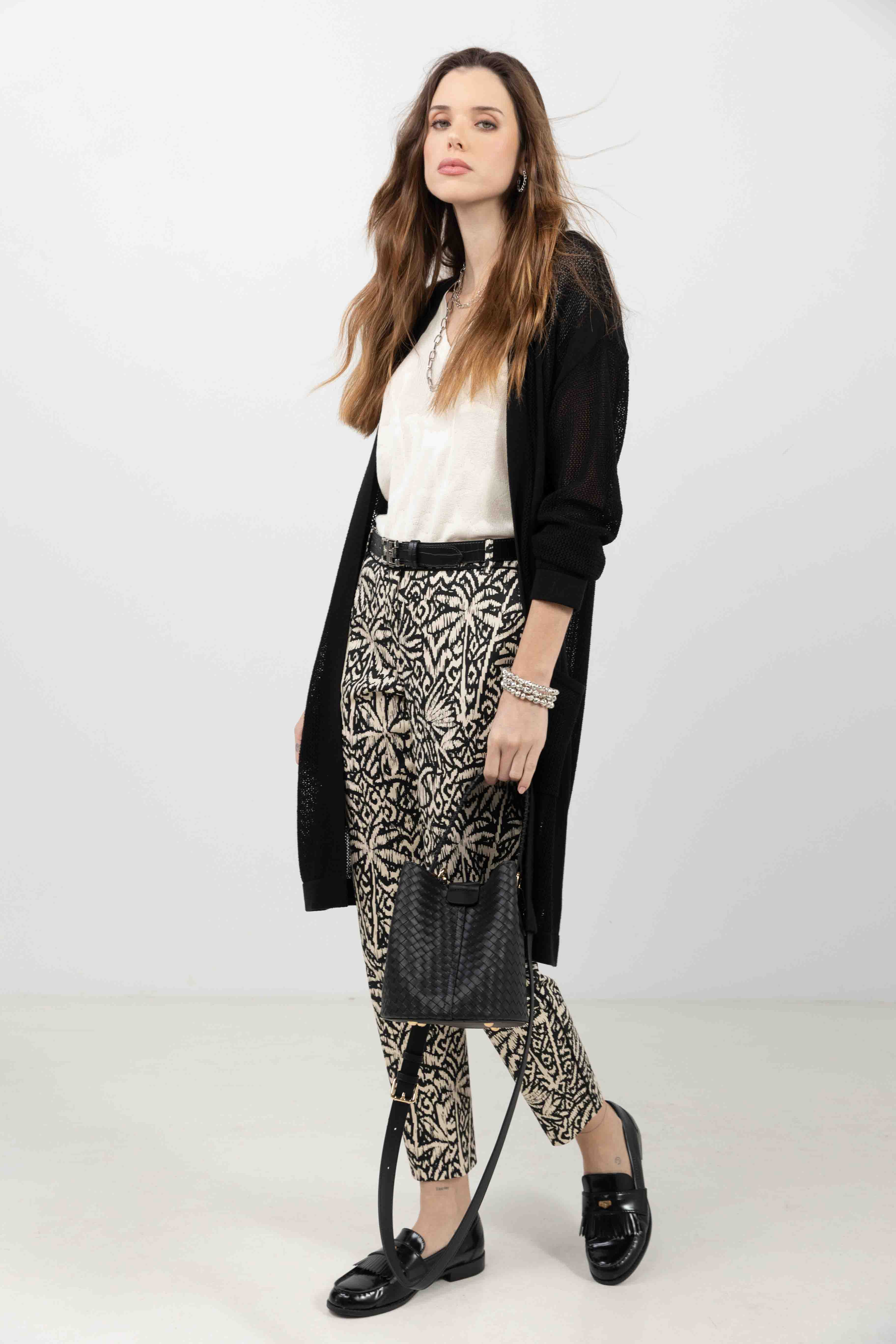 Sac noir bourse tressé chic tendance | Elora