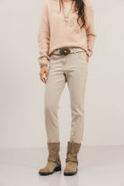 Pantalon beige coupe slim | Elora