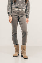 Pantalon gris coupe slim | Elora
