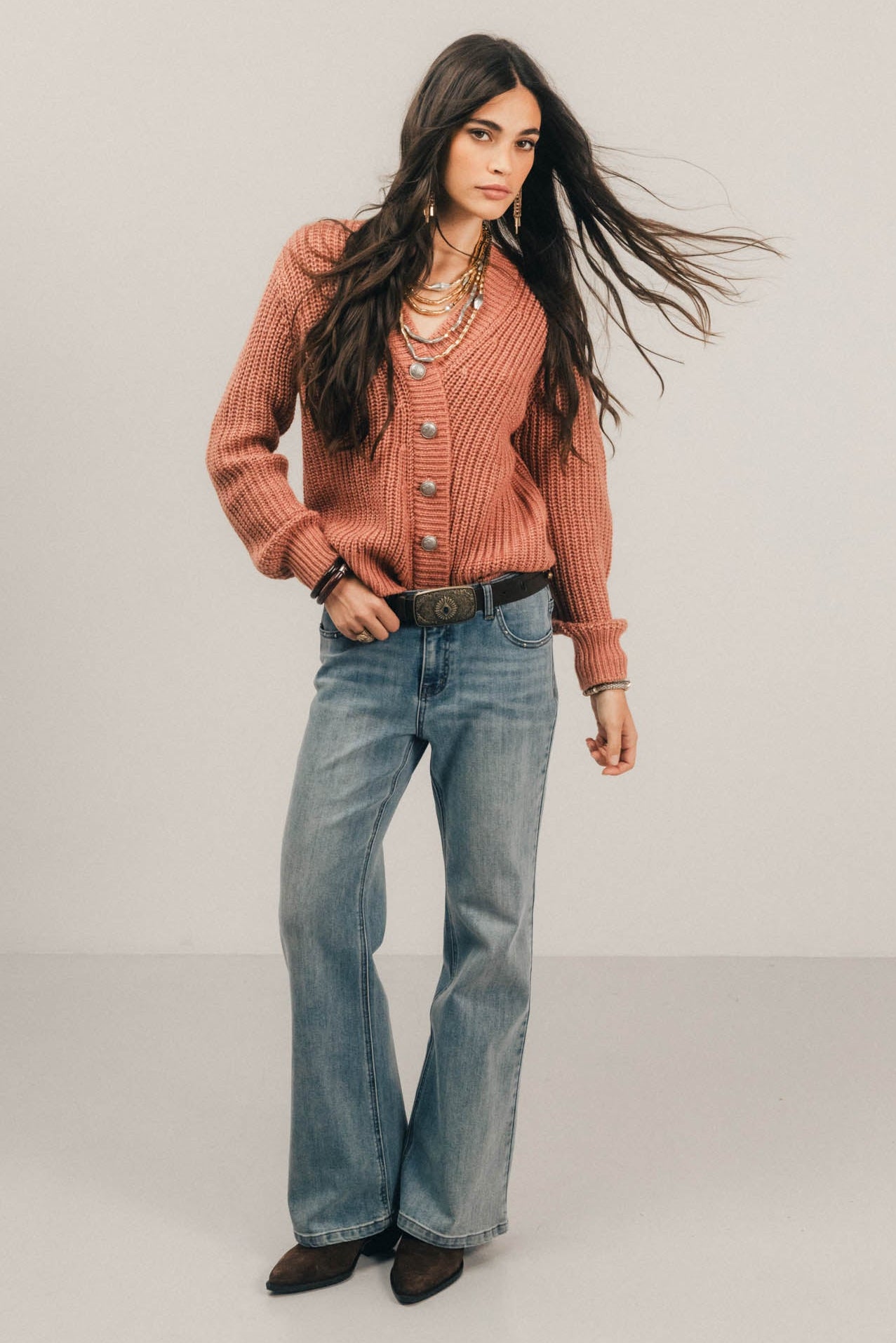 Jean flare bleu ciel seventies | Elora